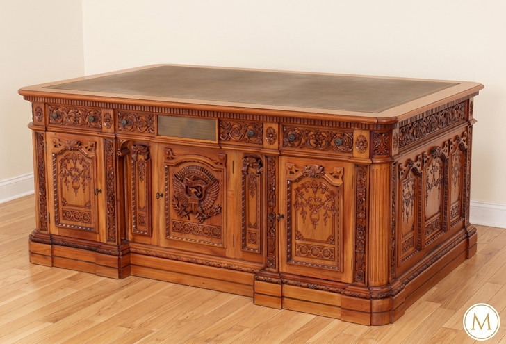 6ft Presidential Resolute Desk w/ Genuine Leather Top