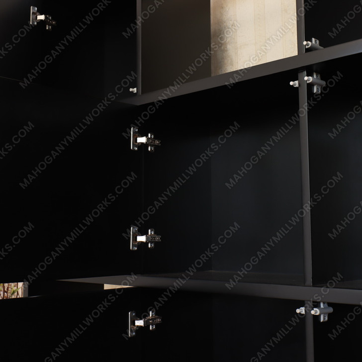 Custom Black Desk w/ Bookcase Set