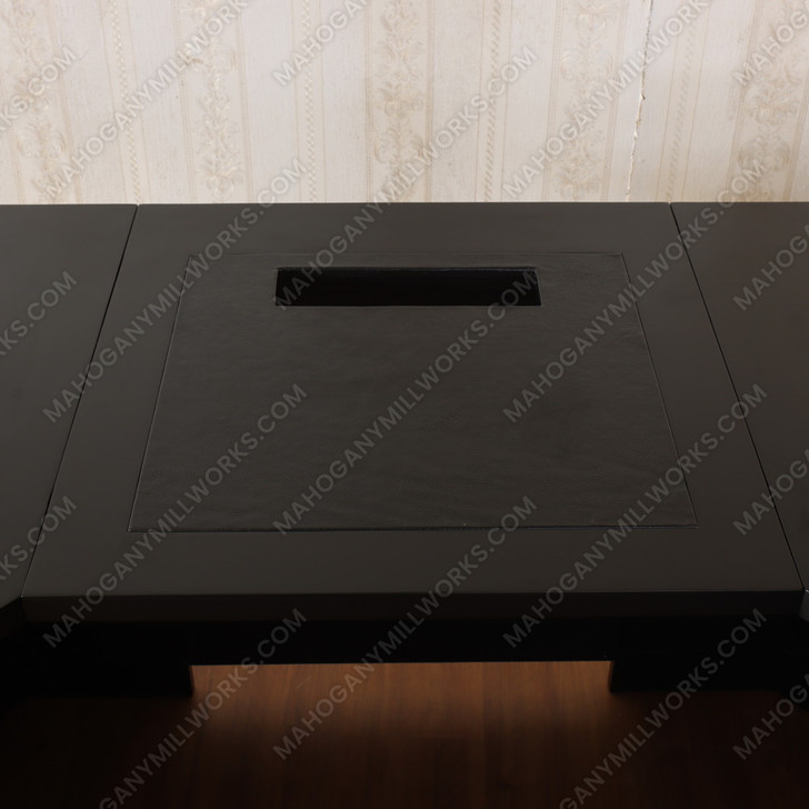 Custom Black Desk w/ Bookcase Set