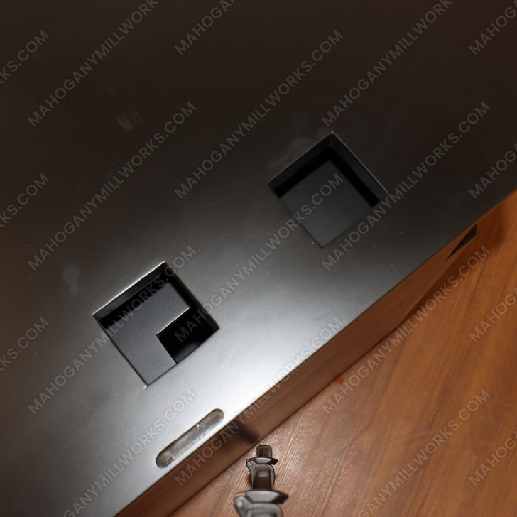 Custom Black Desk w/ Bookcase Set