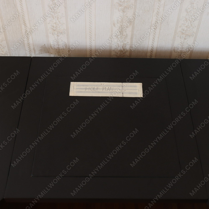 Custom Black Desk w/ Bookcase Set