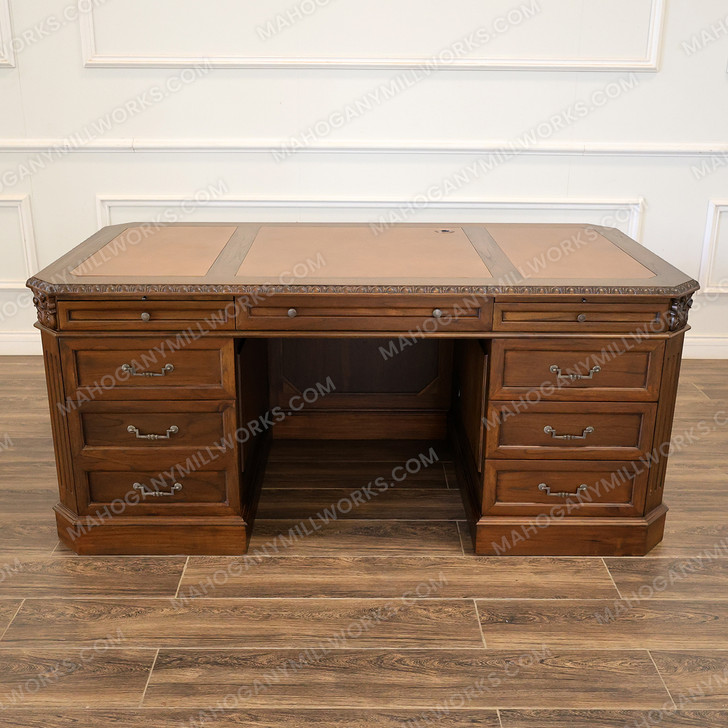 Custom Teak Executive Office Desk
