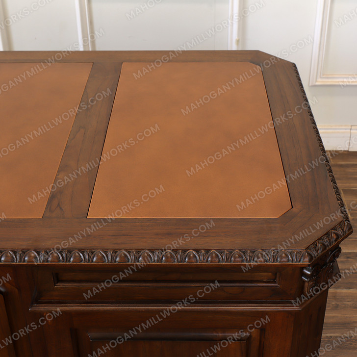 Custom Teak Executive Office Desk