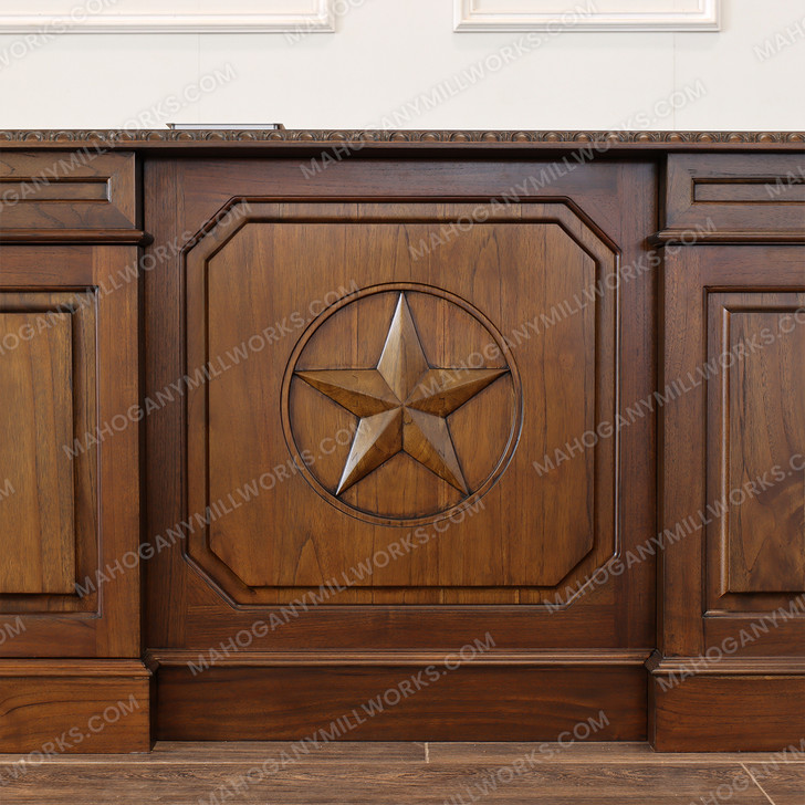 6ft Teak Executive Office Desk