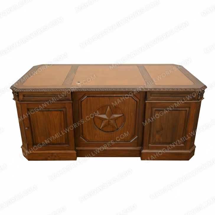 Custom Teak Executive Office Desk