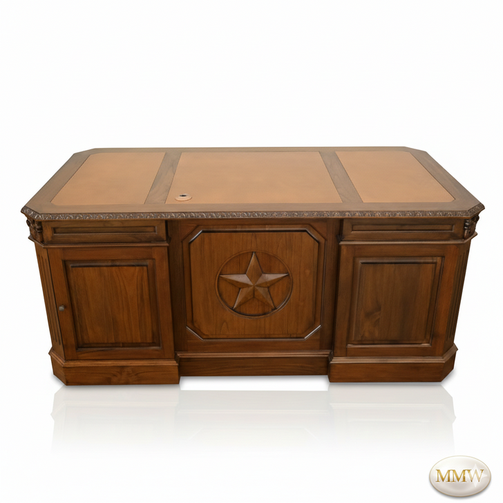 6ft Teak Executive Office Desk