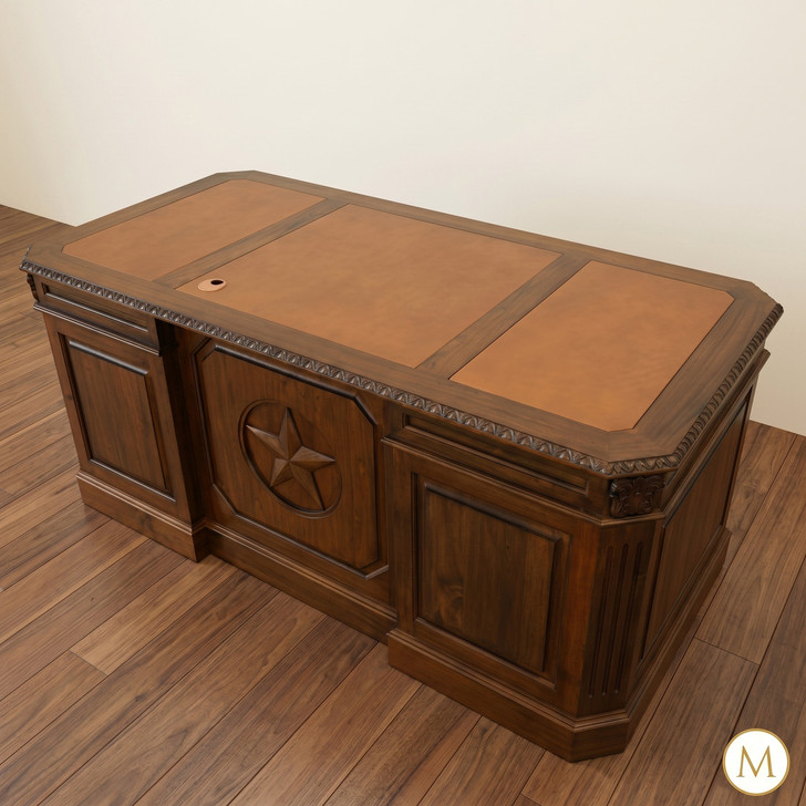 6ft Teak Executive Office Desk