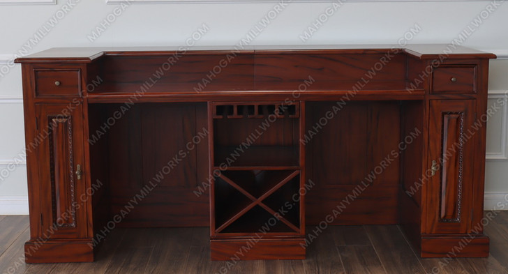 9ft Saloon Bar w Carved Hula Lady Statues