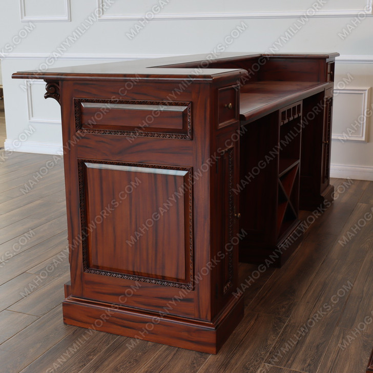 9ft Saloon Bar w/ Carved Hula Lady Statues