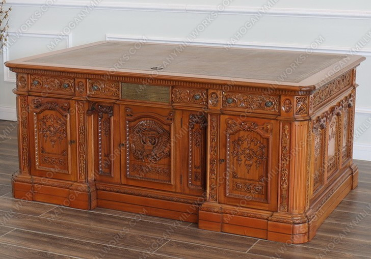 6ft Custom Mahogany Presidential Resolute Oval Office Desk