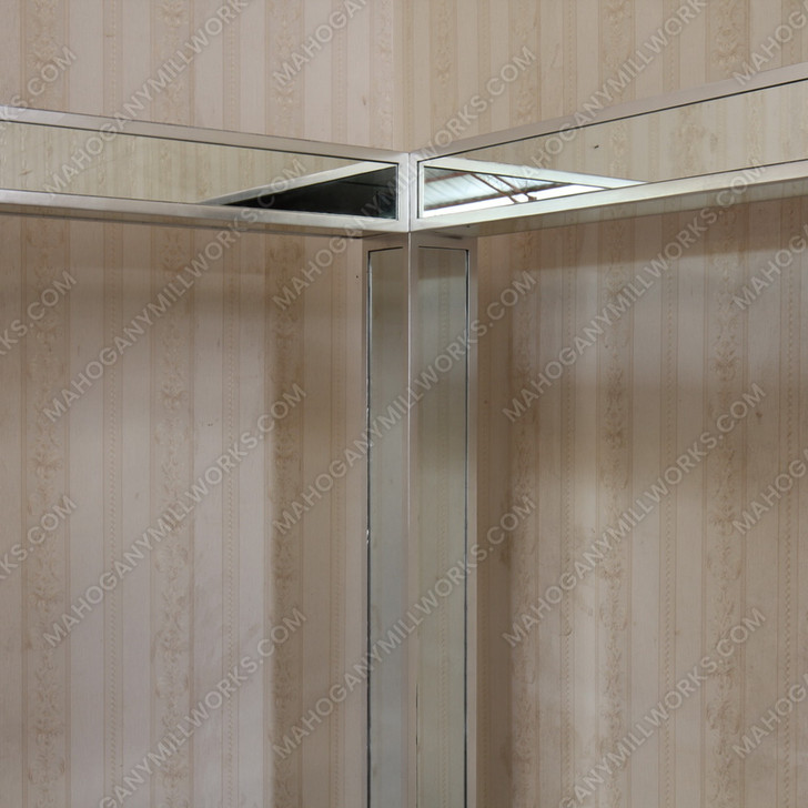 Mirrored Glass Four Post Canopy Bed