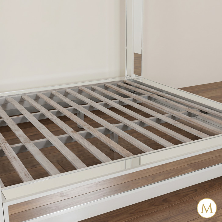 Mirrored Glass Four Post Canopy Bed
