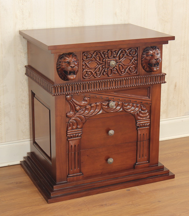 King James Gothic Lion Nightstand