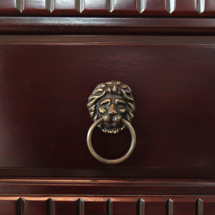 Mahogany Gothic Lion File/Filing Cabinet