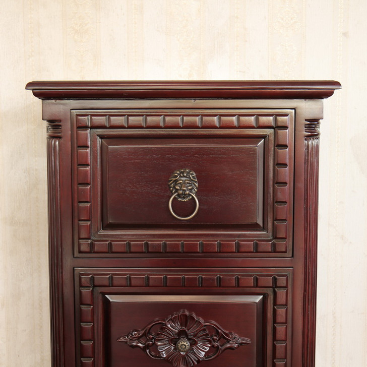Mahogany Gothic Lion File/Filing Cabinet