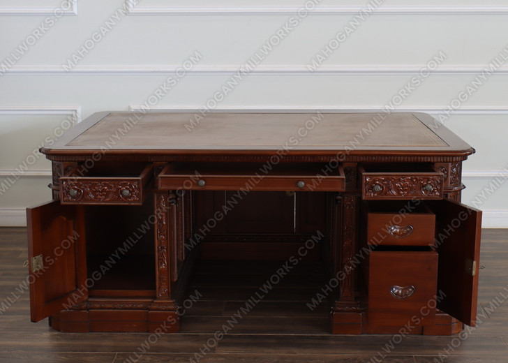 6ft Light Walnut HMS Resolute Office Desk (MADE FOR TALL PEOPLE)