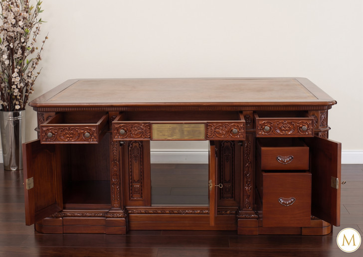 6ft Mahogany HMS Resolute Office Desk (more leg room)