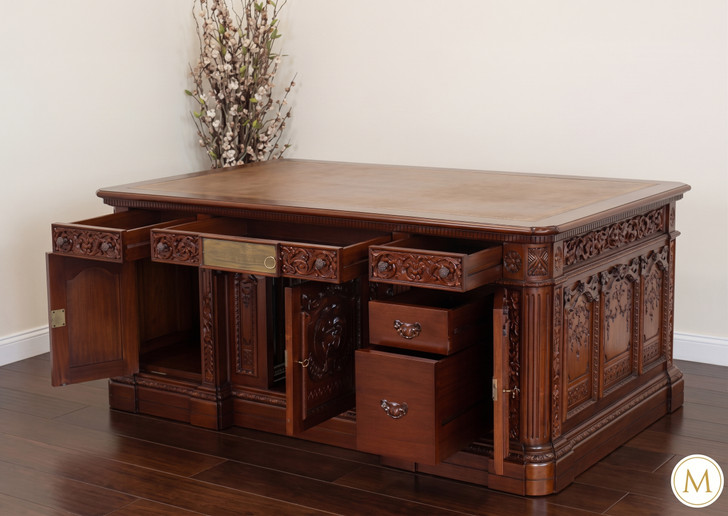 6ft Mahogany HMS Resolute Office Desk (more leg room)
