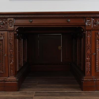 6ft Mahogany HMS Resolute Office Desk (more leg room)