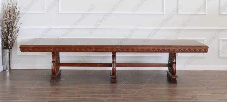 12ft Custom Pecan Gothic Dining or Conference Table (12ft x 48"D)