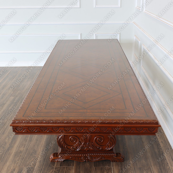 12ft Custom Pecan Gothic Dining or Conference Table (12ft x 48"D)
