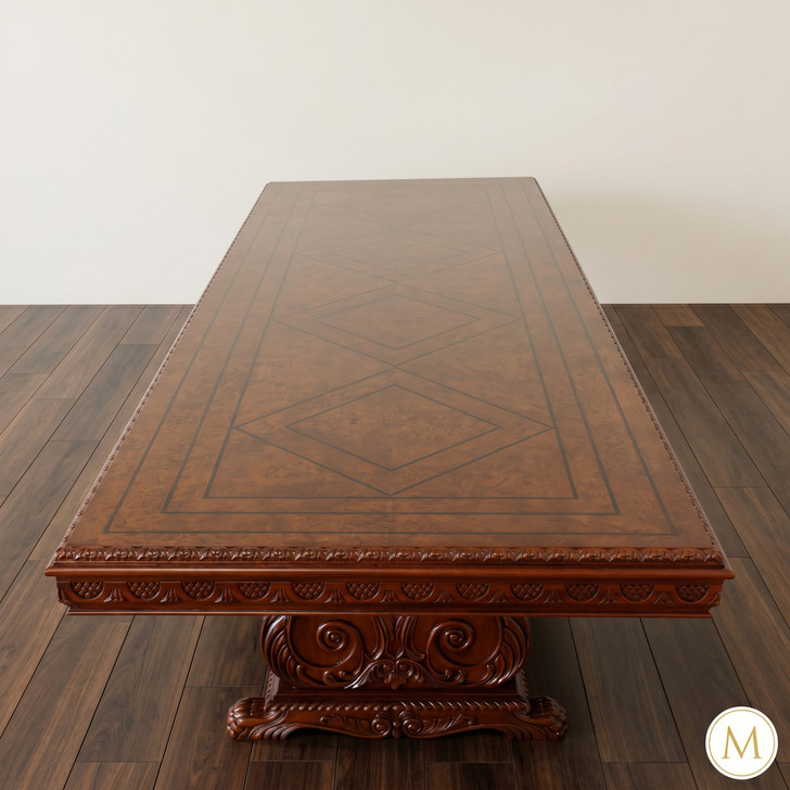 12ft Gothic Mahogany Dining Table (12ft x 48"D)