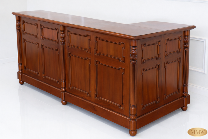 Victorian L-Shape Corner Home Bar