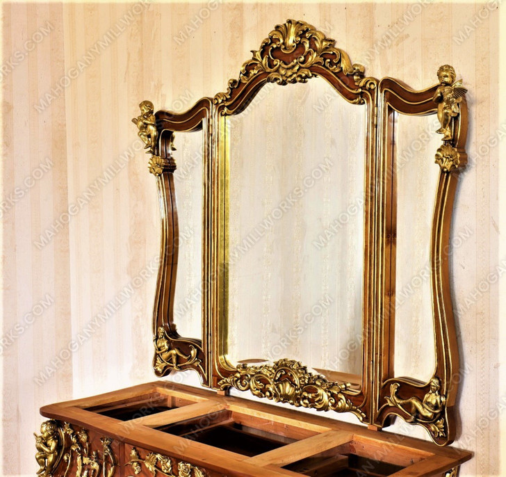Rococo Inlaid Ladies Make up Vanity