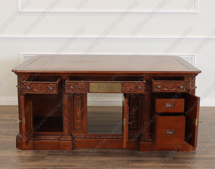 6ft Light Walnut Oval Office Resolute Desk Replica