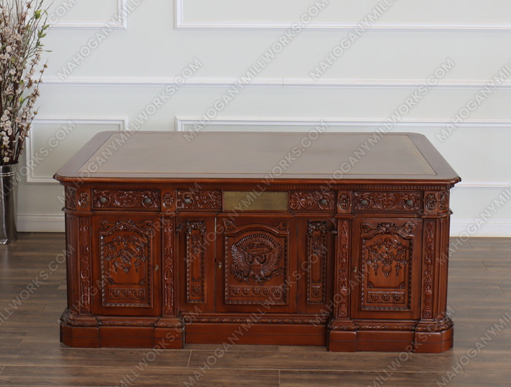 6ft Light Walnut Oval Office Resolute Desk Replica