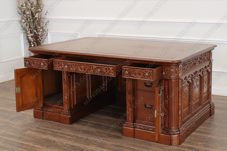 6ft Light Walnut Oval Office Resolute Desk Replica