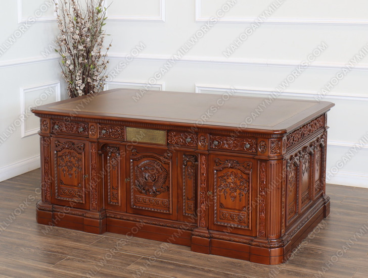 6ft Light Walnut Oval Office Resolute Desk Replica