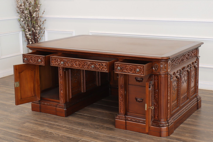 6ft Light Walnut Oval Office Resolute Desk Replica
