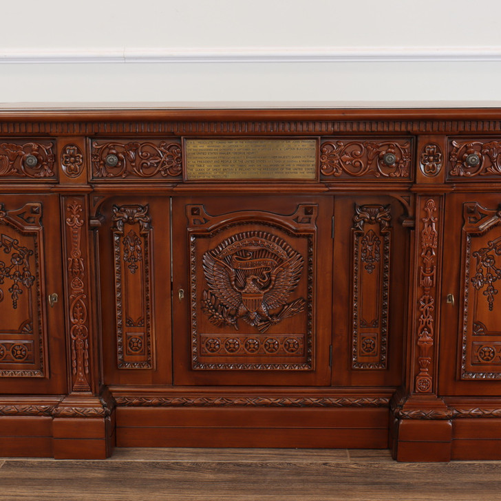 6ft Light Walnut Oval Office Resolute Desk Replica