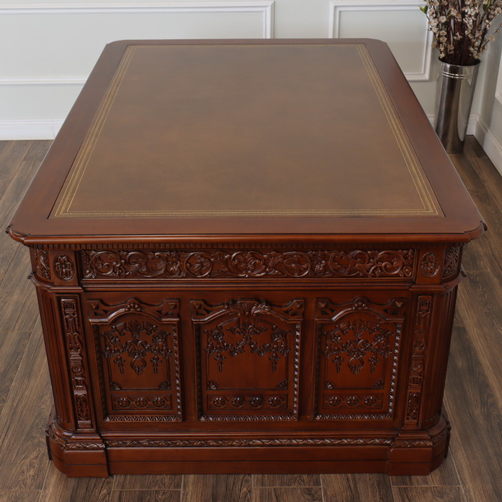 6ft Light Walnut Oval Office Resolute Desk Replica