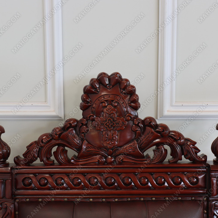 Church Bishop's Chair w/ Brown Leather