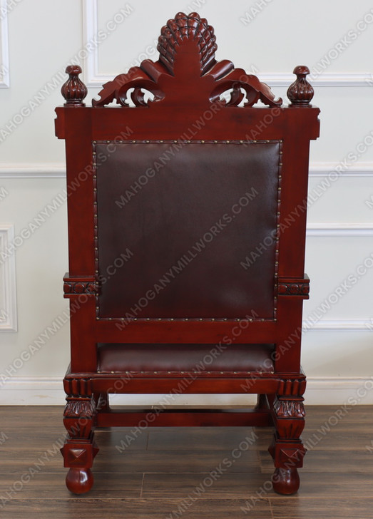 Church Bishop's Chair w/ Brown Leather