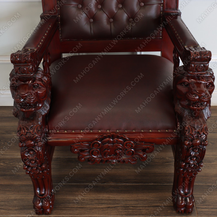 Church Bishop's Chair w/ Brown Leather