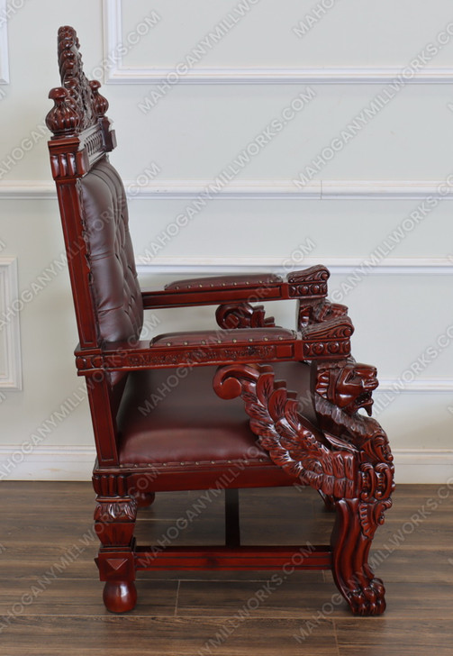 Church Bishop's Chair w/ Brown Leather