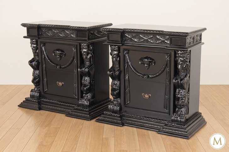 3pc Black Gothic Gargoyle Bedroom Set