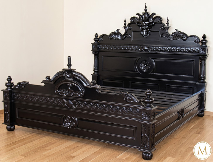 3pc Black Gothic Gargoyle Bedroom Set