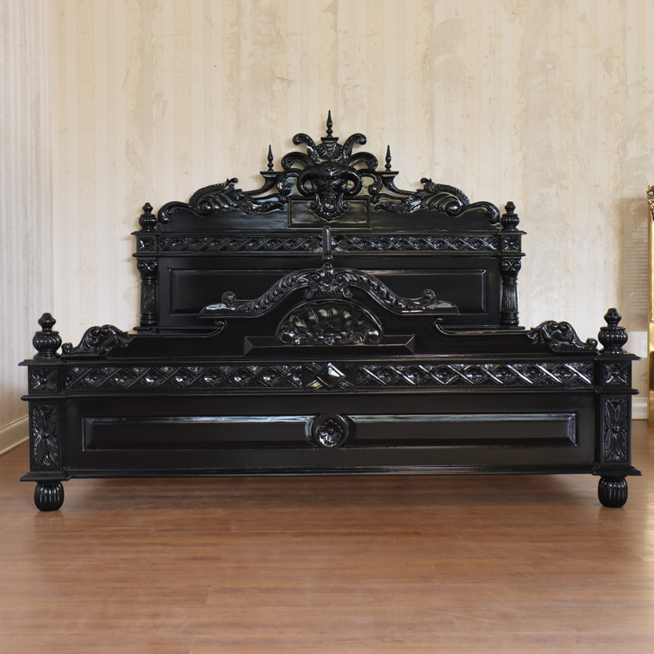 3pc Black Gothic Gargoyle Bedroom Set (Queen)