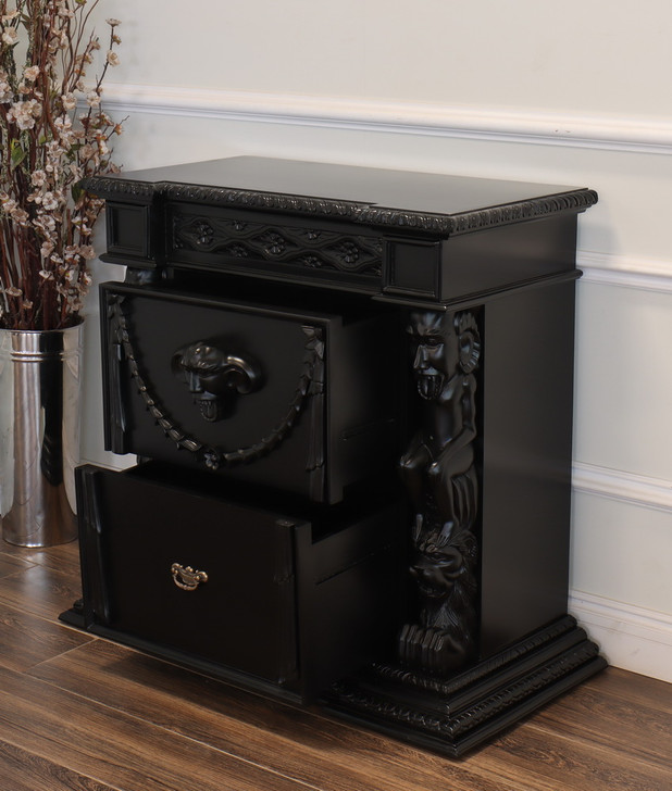 3pc Black Gothic Gargoyle Bedroom Set (Queen)