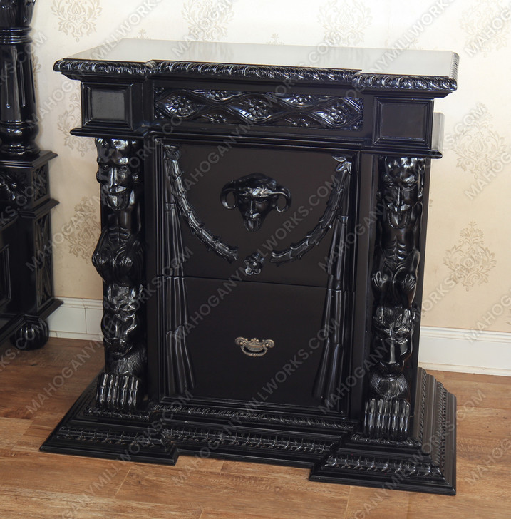 3pc Black Gothic Gargoyle Bedroom Set (Queen)