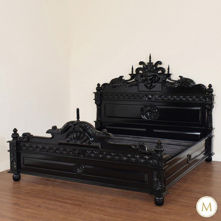 3pc Black Goth Gargoyle Bedroom Set