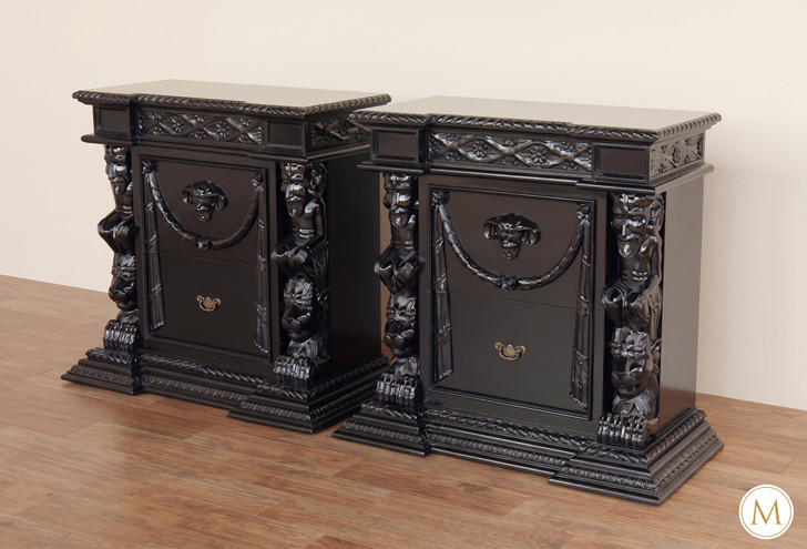 3pc Black Goth Gargoyle Bedroom Set