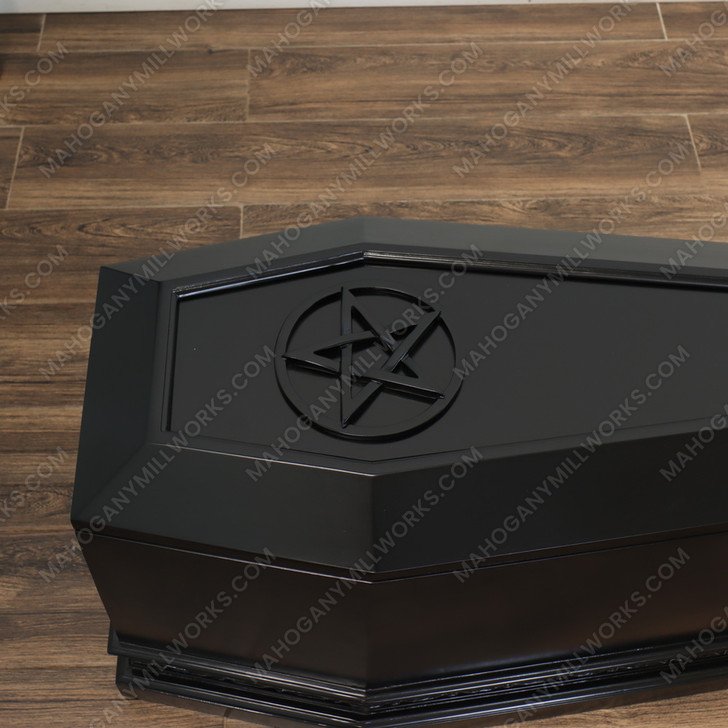 Custom Black Gothic Coffin Shaped Blanket & Storage Trunk