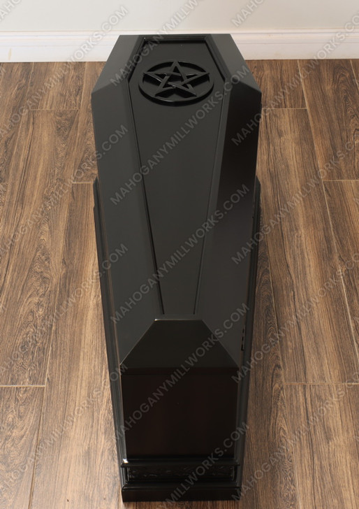 Custom Black Gothic Coffin Shaped Blanket & Storage Trunk