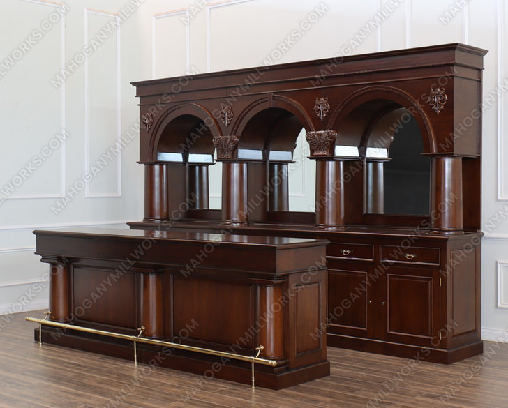 14ft Dark Mahogany Brunswick Saloon Bar