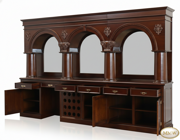 14ft Dark Mahogany Brunswick Saloon Bar